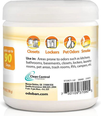Pets Rule OdoBan Solid Odor Absorber Air Freshener, 3-Pack, 14 Ounce Jar Each, Citrus Scent
