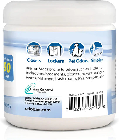 Pets Rule OdoBan Solid Odor Absorber Air Freshener, 14 Ounce Jar, Fresh Linen Scent