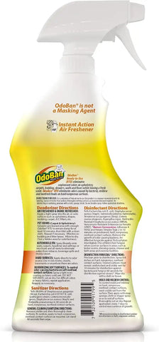 OdoBan Ready-to-Use Disinfectant and Odor Eliminator, Made in the USA, Citrus Scent, Set of 2, 32 oz Spray and 1 Gallon Concentrate