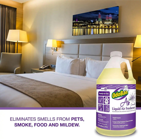 OdoBan Professional Series Ready-to-Use Air Lavender Liquid Air Freshener, Made in the USA, Lavender Scent, 1 Gallon