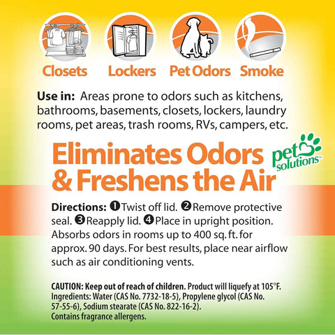 OdoBan Solid Odor Absorber Eliminator for Home and Small Spaces, Citrus Scent, 14 Ounces Each, 6-Pack