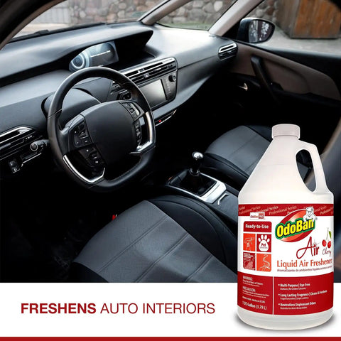 OdoBan Professional Series Ready-to-Use Air Cherry Liquid Air Freshener, Made in the USA, Cherry Scent, 4-Pack, 1 Gallon Each